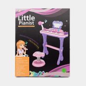 Piano electrónico infantil con butaco, morado/rosado