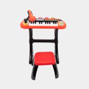 Piano electrónico infantil con luz, soporte y silla 24 teclas