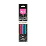 Caja de colores metalizados Kiut x 6 unidades