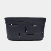 Cesta plástica multiusos con huecos, gris oscuro