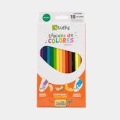 Colores Tuffy x 12 unidades + 2 metalizados + 1 neón, cilíndricos