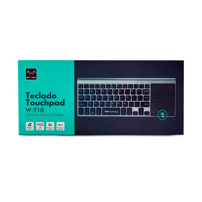 Teclado inalámbrico con touchpad W-T10