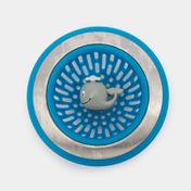 Rejilla para sifón de lavaplatos de 8 cm, figura ballena