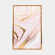 Cuadro canvas 60 x 40 cm rosado con dorado