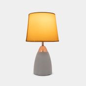 Lámpara de mesa con base gris/cobre