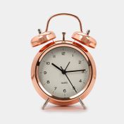 Reloj de mesa con alarma 16,5 x 12 cm oro rosa