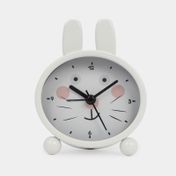 Reloj de mesa conejo con alarma blanco