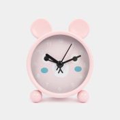 Reloj de mesa oso con alarma rosado