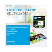 Cartucho de tinta HP 62 XL, tricolor