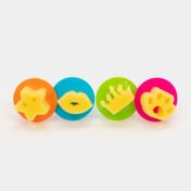 Set de sellos de espuma con figuras x 4 unidades