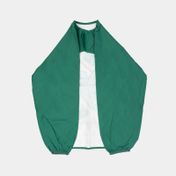 Delantal talla L con mangas verdes, diseño oso perezoso