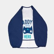 Delantal talla L con mangas azules, diseño daddy’s
