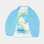 Delantal talla L con mangas azules, diseño dino