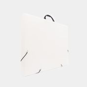 Carpeta de plástico blanca tipo maletín 35 x 50 cm