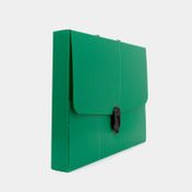 Carpeta tipo maletín de plástico verde