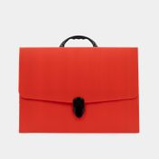 Carpeta tipo maletín de plástico roja