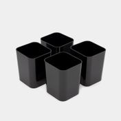 Organizador para escritorio con 4 compartimientos negro