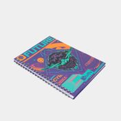 Cuaderno 105 Tuffy argollado y cuadriculado de 80 hojas, diseño futurista