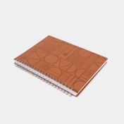 Cuaderno 105 Tuffy argollado y cuadriculado 7 materias de 175 hojas, en cuero