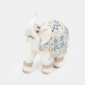 Figura de elefante con manta poliresina 18.7 x 16.4 x 7 cm