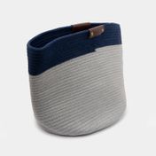 Cesta para ropa azul oscuro y gris de 40 cm