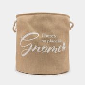Cesta para ropa "there´s no place like" natural 37 x 38 cm