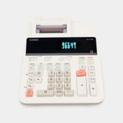 Calculadora con impresora Casio DR-120R-WE, blanca