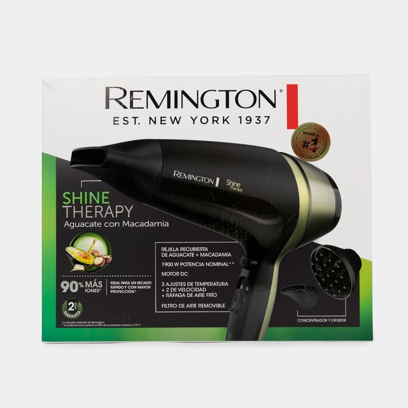 Secador Cabello Remington Macadamia Aguacate Shine Therapy