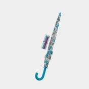 Paraguas semiautomático 8r con marcadores azul 72 cm