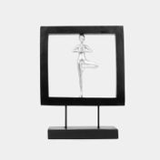 Figura mujer en yoga con marco de 19.5 cm