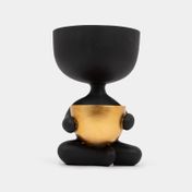 Maceta doble de figura sentada 15 x 10 cm