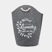 Cesta para ropa gris deluxe laundry