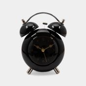 Reloj de mesa negro con alarma de 15 x 11.3 cm