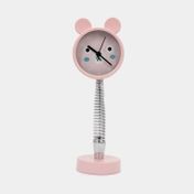 Reloj de mesa con resorte y alarma, diseño oso rosado