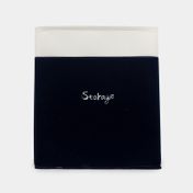 Cesta para ropa storage 39 x 35,3 x 25,5 cm azul con blanco