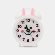 Reloj de mesa con alarma diseño conejo, blanco