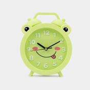 Reloj de mesa con alarma diseño rana, verde