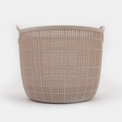 Cesta organizadora color beige 19.3 x 23.2 x 22.3 cm