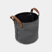 Cesta para ropa tejido negro, blanco, 25 x 25.5 x 25.5 cm
