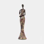 Figura de mujer con bolso poliresina 37.2 x 9.3 x 7.1 cm