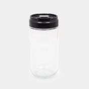 Recipiente para alimentos en vidrio de 800 ml con tapa negra