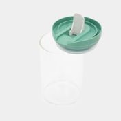 Recipiente para alimentos en vidrio de 800 ml con tapa verde