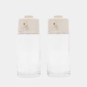Set de 2 recipientes en vidrio para vinagre y aceite 100 ml