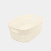 Canasta para ropa de 38 cm, blanca