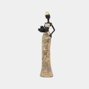 Figura de mujer de vestido con jarrón 36 x 9,5 x 6 cm
