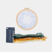 Set de bordado x10 piezas - diseño flores, hojas