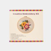 Set de bordado x19 piezas - diseño ramo de flores