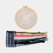 Set de bordado x 15 piezas - Flores y hojas