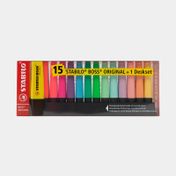 Resaltador Stabilo Boss x 15 unidades, multicolor
