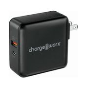 Cargador de pared dual USB/USB-C de 48 W, negro